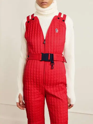 Moncler Grenoble Belted Appliquéd Quilted Down Ski Suit | Thumbnail 3