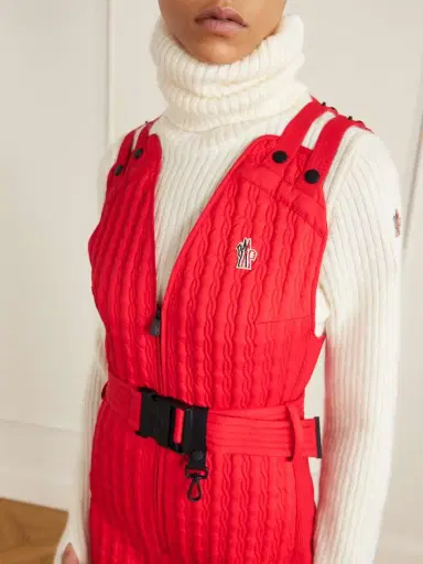 Moncler Grenoble Belted Appliquéd Quilted Down Ski Suit | Thumbnail 5