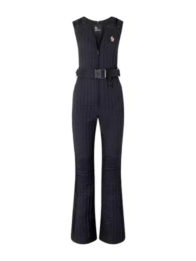 Moncler Grenoble Belted Appliquéd Quilted Down Ski Suit | Thumbnail 1 Moncler Grenoble Belted Appliquéd Quilted Down Ski Suit | Thumbnail 1