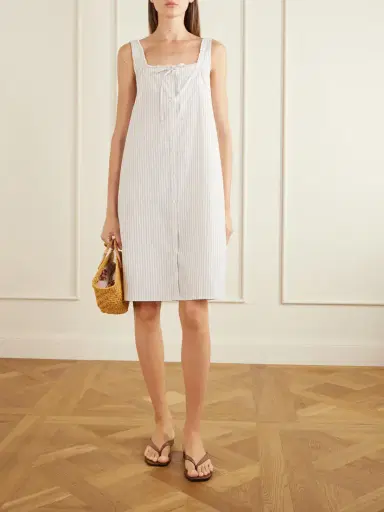 Deiji Studios Ruffled Striped Organic Cotton-poplin Dress | Thumbnail 2