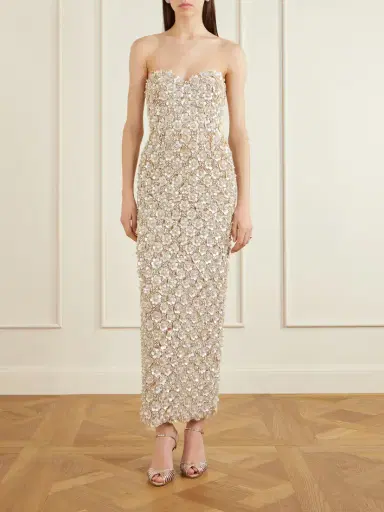 Oscar de la Renta Embellished Tulle Bustier Gown | Thumbnail 3 Oscar de la Renta Embellished Tulle Bustier Gown | Thumbnail 3