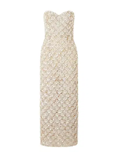 Oscar de la Renta Embellished Tulle Bustier Gown | Thumbnail 1 Oscar de la Renta Embellished Tulle Bustier Gown | Thumbnail 1