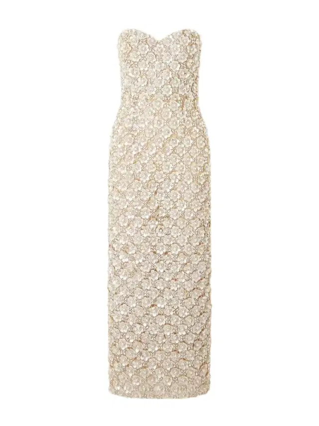 Embellished Tulle Bustier Gown