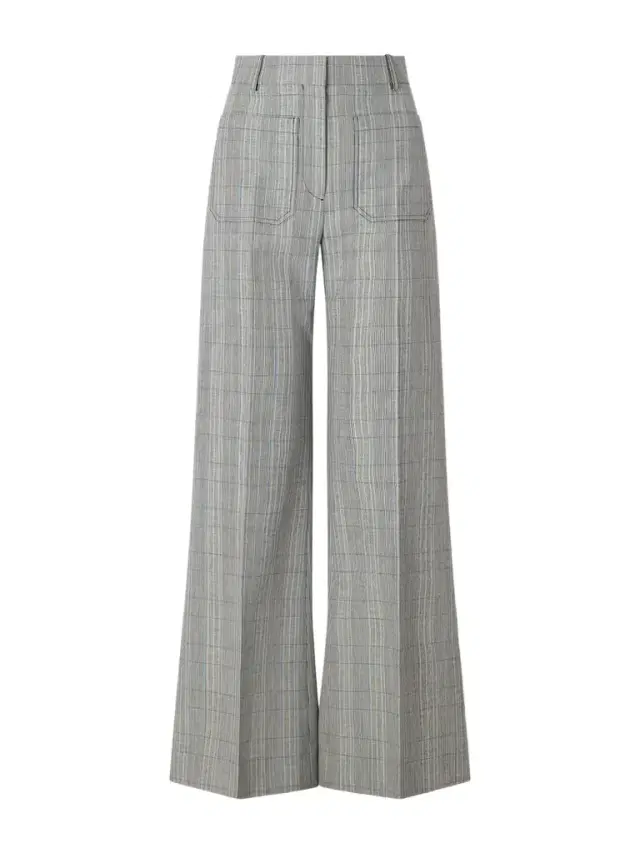 Alina Checked Wool Wide-leg Pants