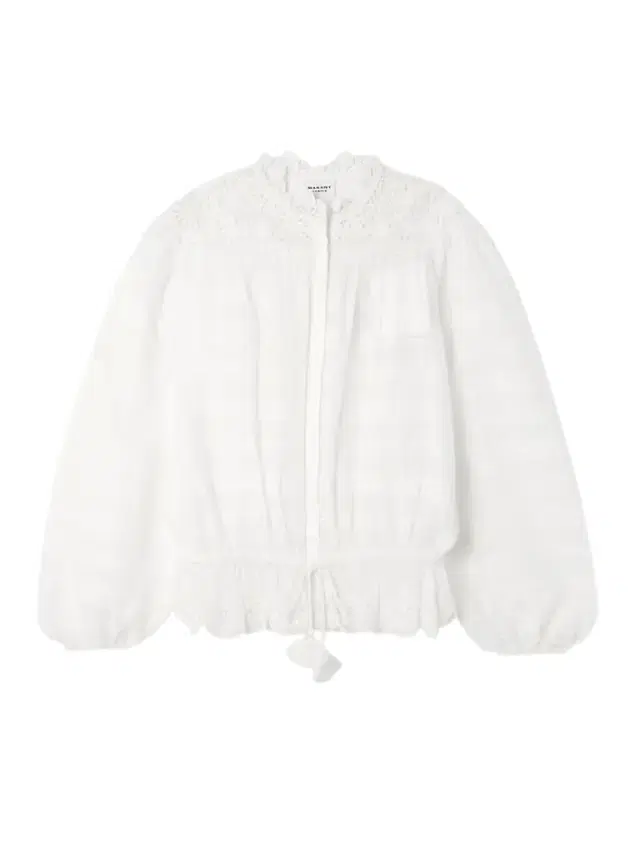 Polly Lace-trimmed Organic Cotton-voile Blouse