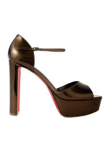 Christian Louboutin Sandaloo 130 Mirrored-leather Platform Sandals | Thumbnail 1 Christian Louboutin Sandaloo 130 Mirrored-leather Platform Sandals | Thumbnail 1