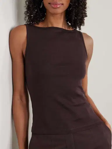 FLORE FLORE Timmi Ribbed Organic Cotton Tank | Thumbnail 3
