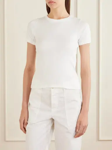 FLORE FLORE Car Ribbed Organic Cotton-jersey T-shirt | Thumbnail 3 FLORE FLORE Car Ribbed Organic Cotton-jersey T-shirt | Thumbnail 3