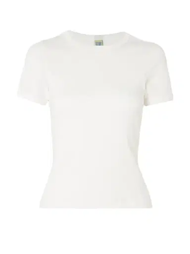 FLORE FLORE Car Ribbed Organic Cotton-jersey T-shirt | Thumbnail 1 FLORE FLORE Car Ribbed Organic Cotton-jersey T-shirt | Thumbnail 1