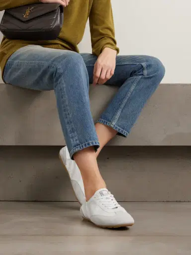 Saint Laurent Lewis Suede-trimmed Leather Sneakers | Thumbnail 3 Saint Laurent Lewis Suede-trimmed Leather Sneakers | Thumbnail 3