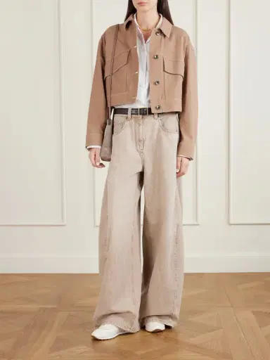 Brunello Cucinelli Cropped Cotton-twill Jacket | Thumbnail 2