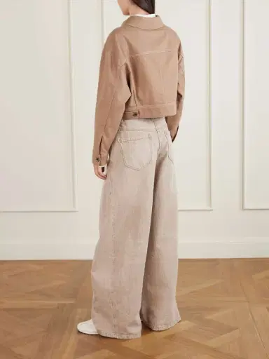 Brunello Cucinelli Cropped Cotton-twill Jacket | Thumbnail 4