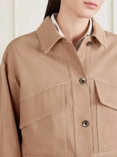 Brunello Cucinelli Cropped Cotton-twill Jacket | Thumbnail 5