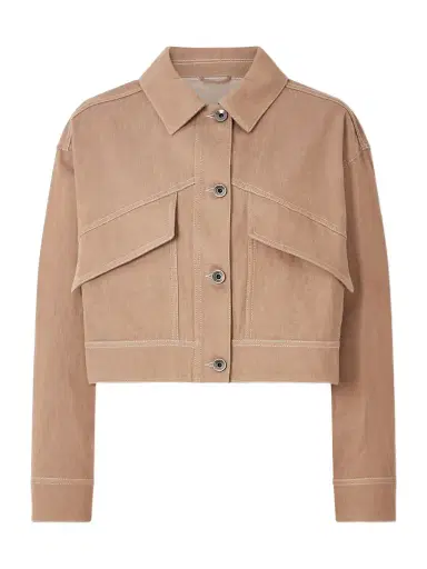 Brunello Cucinelli Cropped Cotton-twill Jacket | Thumbnail 1