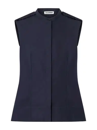Jil Sander Ruffled Cotton-poplin Top | Thumbnail 1
