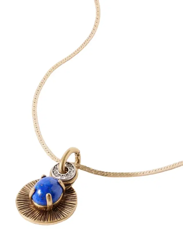 Soli Bon Gold-plated, Lapis Lazuli And Crystal Necklace