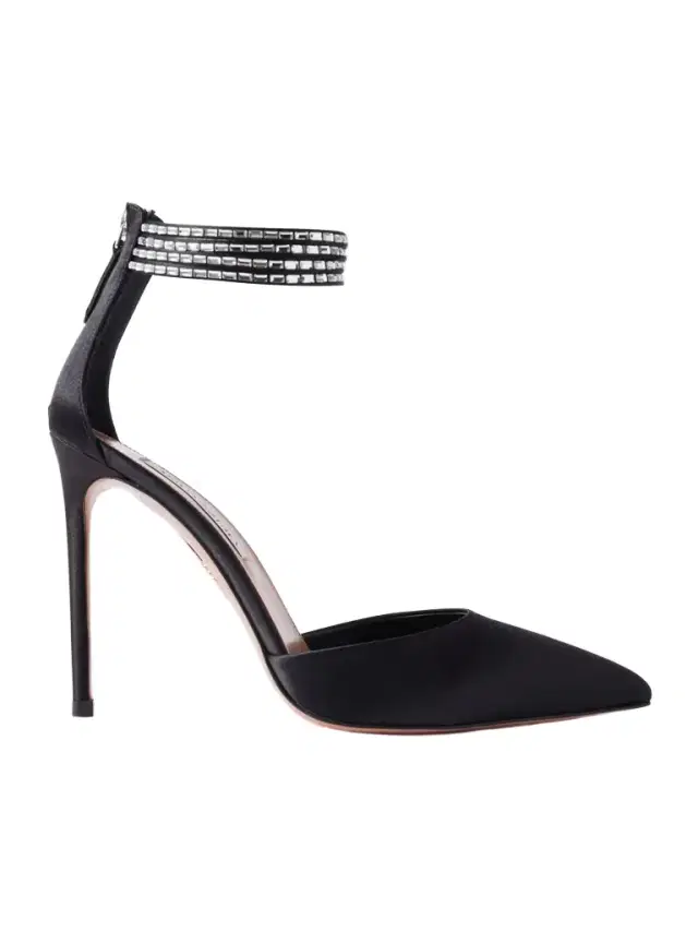 Luce 105 Crystal-embellished Satin Pumps