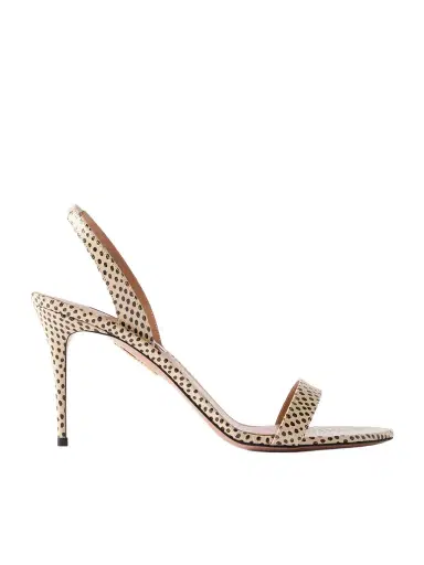 Aquazzura So Nude 85 Polka-dot Leather Slingback Sandals | Thumbnail 1
