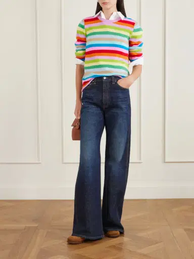 Allude Striped Cashmere Sweater | Thumbnail 2 Allude Striped Cashmere Sweater | Thumbnail 2