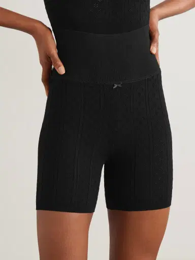 JW Anderson Bow-embellished Pointelle-knit Recycled-jersey Shorts | Thumbnail 3 JW Anderson Bow-embellished Pointelle-knit Recycled-jersey Shorts | Thumbnail 3