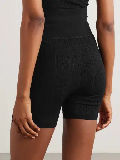 JW Anderson Bow-embellished Pointelle-knit Recycled-jersey Shorts | Thumbnail 4 JW Anderson Bow-embellished Pointelle-knit Recycled-jersey Shorts | Thumbnail 4
