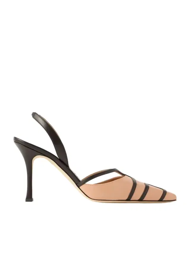 Sarto 90 Two-tone Leather Slingback Pumps