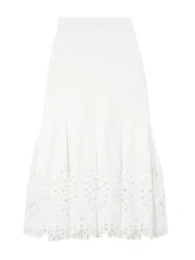 Simkhai Cotton-blend Guipure Lace And Knitted Midi Skirt | Thumbnail 1