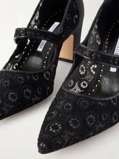 Manolo Blahnik Campariba 70 Satin-trimmed Lace Mary Jane Pumps | Thumbnail 5 Manolo Blahnik Campariba 70 Satin-trimmed Lace Mary Jane Pumps | Thumbnail 5