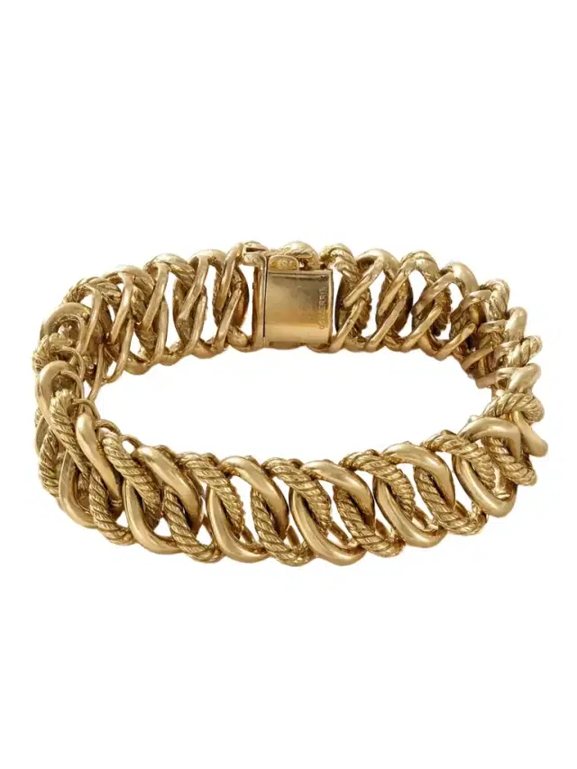 Stephanie Windsor Georges Lenfant For Oj Perrin Vintage 18-karat Gold Bracelet