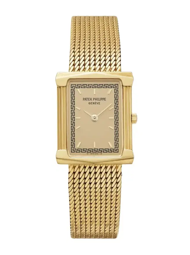 Stephanie Windsor + Patek Philippe Vintage 1980s Les Grecques 18-karat Gold Watch
