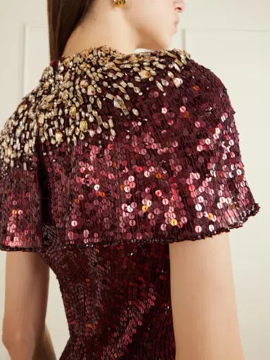 Jenny Packham Radiant Sequined Crepe Gown | Thumbnail 5 Jenny Packham Radiant Sequined Crepe Gown | Thumbnail 5