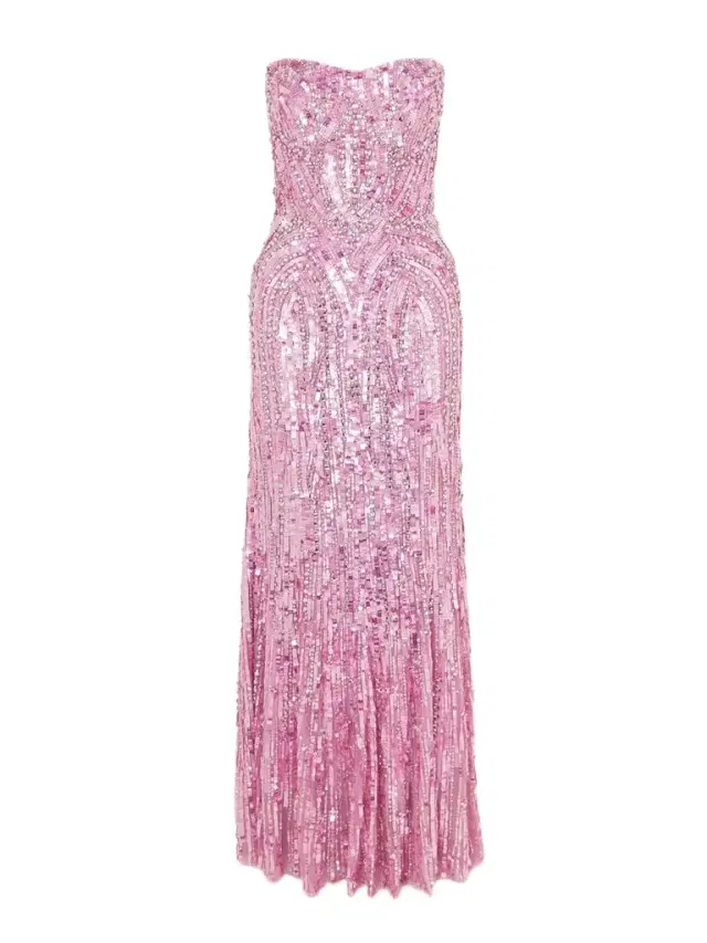 Euphoria Strapless Embellished Tulle Gown