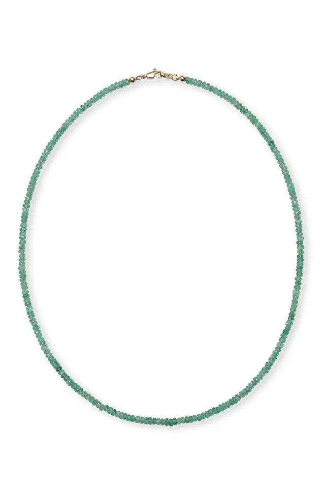 LIZZIE FORTUNATO FINE Emerald Tiny Beaded Necklace