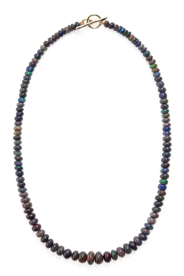 LIZZIE FORTUNATO FINE Graduated Black Opal Beaded Necklace