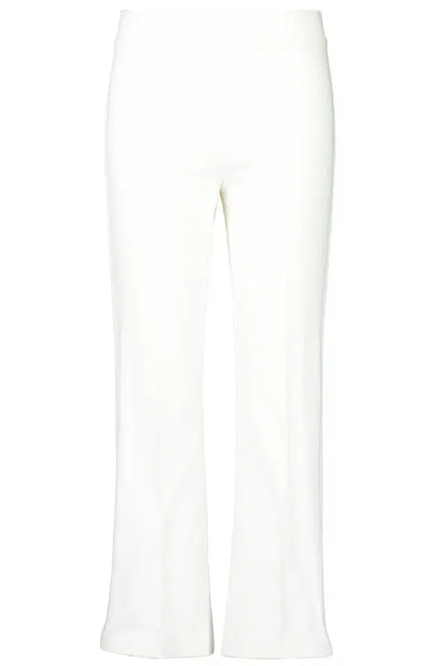 AVENUE MONTAIGNE Leo Crop Flare Pant - White