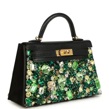 Madison Avenue Couture Bag Bestie x LeBag Paris Green Emerald Swarovski Crystal Cover | Thumbnail 2