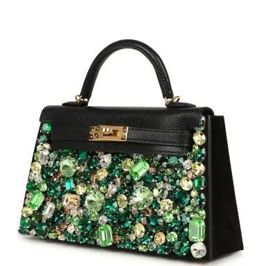 Madison Avenue Couture Bag Bestie x LeBag Paris Green Emerald Swarovski Crystal Cover | Thumbnail 3