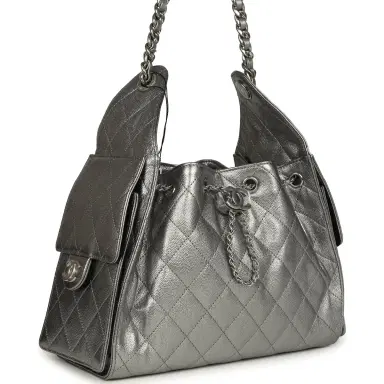 Chanel Chanel Small 25 Hobo Bag Metallic Anthracite Caviar Silver Hardware | Thumbnail 2 Chanel Chanel Small 25 Hobo Bag Metallic Anthracite Caviar Silver Hardware | Thumbnail 2