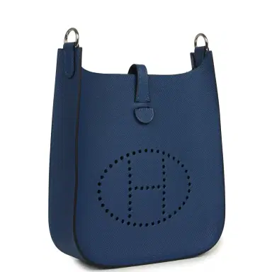 HERMÈS Hermes Evelyne Sellier TPM Bleu Tie Epsom Palladium Hardware | Thumbnail 2 HERMÈS Hermes Evelyne Sellier TPM Bleu Tie Epsom Palladium Hardware | Thumbnail 2