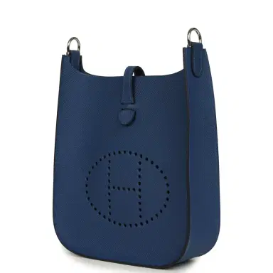 HERMÈS Hermes Evelyne Sellier TPM Bleu Tie Epsom Palladium Hardware | Thumbnail 5 HERMÈS Hermes Evelyne Sellier TPM Bleu Tie Epsom Palladium Hardware | Thumbnail 5