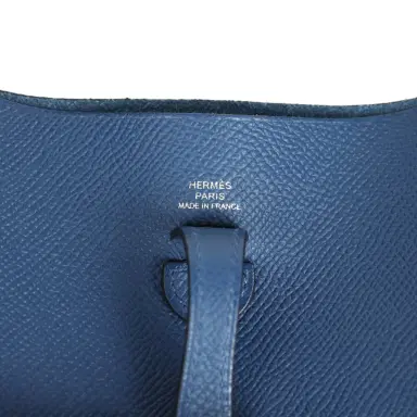 HERMÈS Hermes Evelyne Sellier TPM Bleu Tie Epsom Palladium Hardware | Thumbnail 7 HERMÈS Hermes Evelyne Sellier TPM Bleu Tie Epsom Palladium Hardware | Thumbnail 7