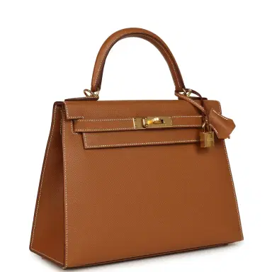 HERMÈS Hermes Kelly Sellier 28 Gold Epsom Gold Hardware | Thumbnail 2