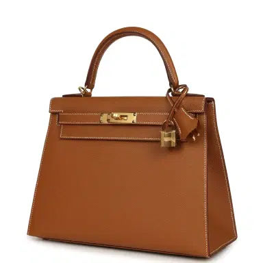 HERMÈS Hermes Kelly Sellier 28 Gold Epsom Gold Hardware | Thumbnail 3