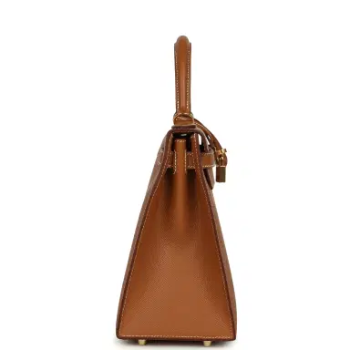 HERMÈS Hermes Kelly Sellier 28 Gold Epsom Gold Hardware | Thumbnail 4