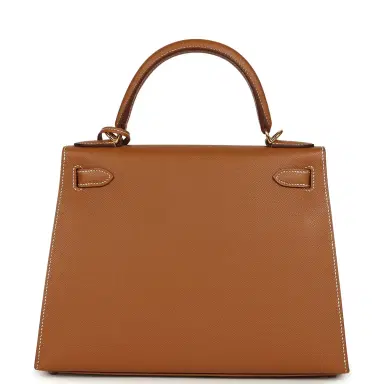 HERMÈS Hermes Kelly Sellier 28 Gold Epsom Gold Hardware | Thumbnail 5