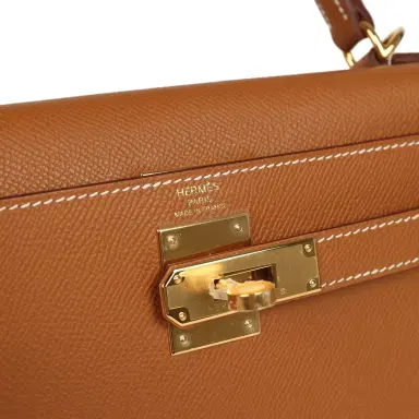 HERMÈS Hermes Kelly Sellier 28 Gold Epsom Gold Hardware | Thumbnail 7