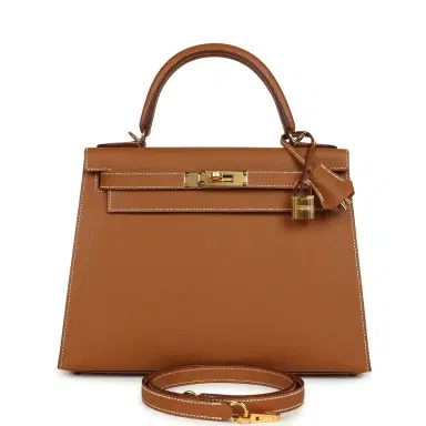 HERMÈS Hermes Kelly Sellier 28 Gold Epsom Gold Hardware | Thumbnail 1