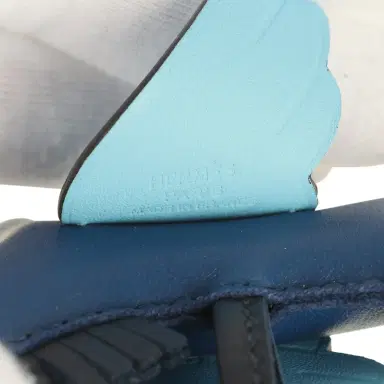 HERMÈS Hermes Pegase Rodeo Bag Charm PM Bleu Tie, Celeste and Bleu Nuit Milo Lambskin | Thumbnail 3