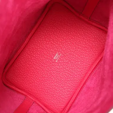 HERMÈS Hermes Picotin 18 Monochrome Rose Mexico Clemence Pink Palladium Hardware | Thumbnail 7 HERMÈS Hermes Picotin 18 Monochrome Rose Mexico Clemence Pink Palladium Hardware | Thumbnail 7
