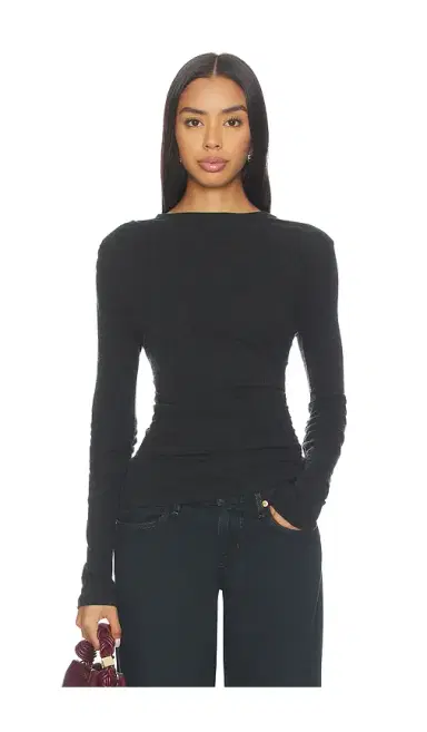 Enza Costa Jersey Long Sleeve Crew Top | Thumbnail 1